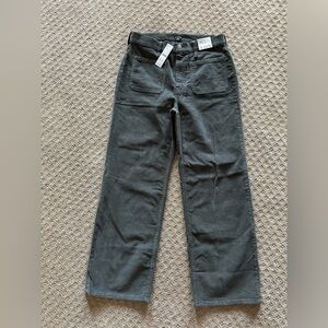 J. Crew Gray slim Wide leg corduroy Pants